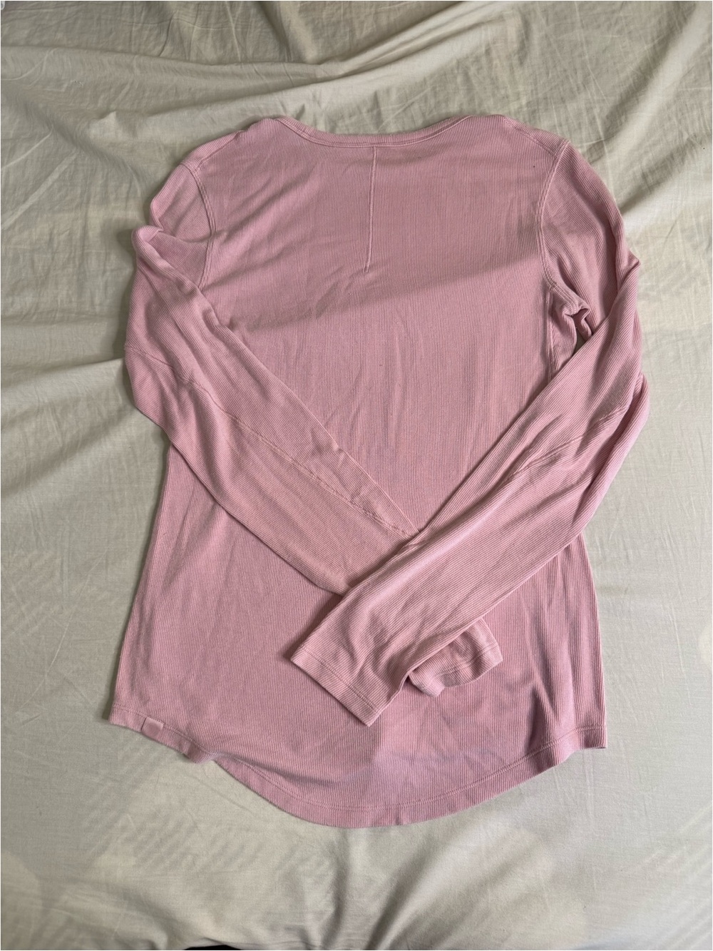 Women's Long-Sleeve Crewneck Top - Light Pink - Picture 3 of 4